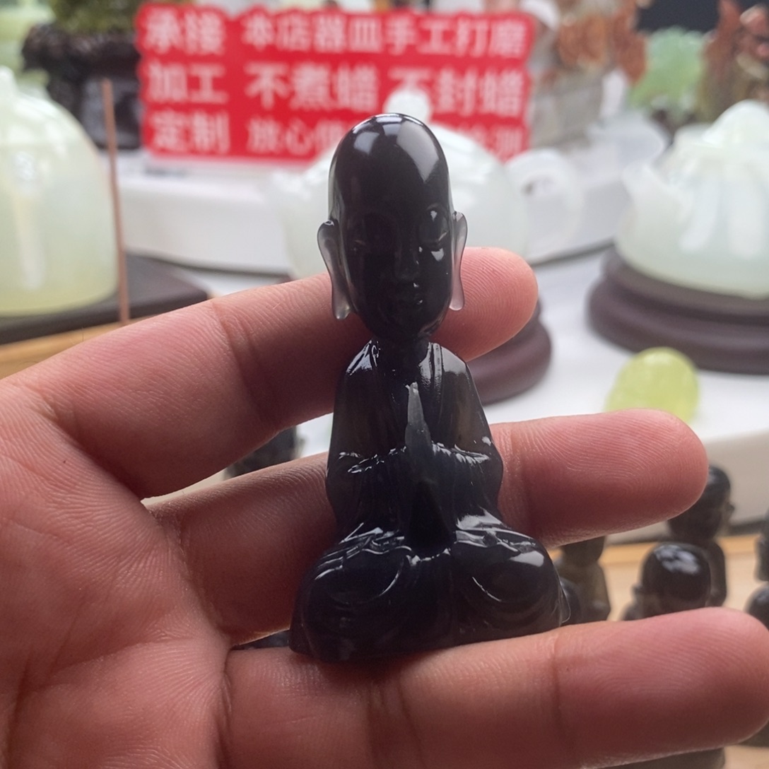 历***来未镶嵌岫玉四大名玉手把件
