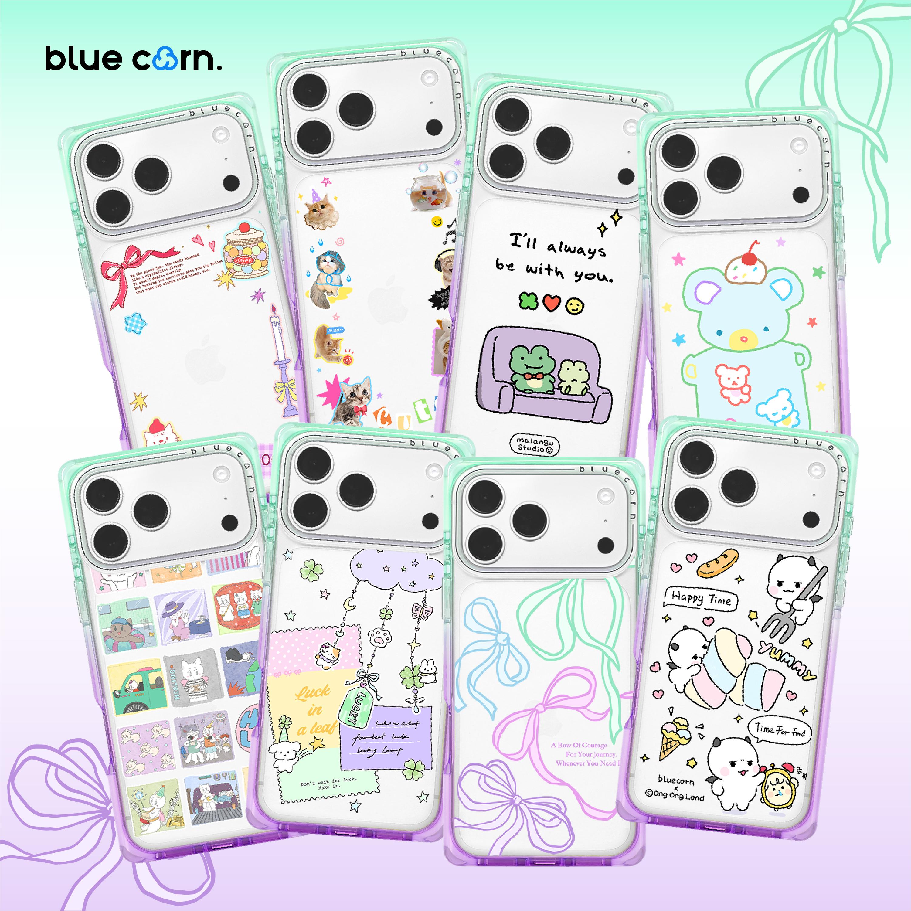 蓝色苞米绿紫奶方 适用于苹果iPhone17/16/Pro/Max手机壳