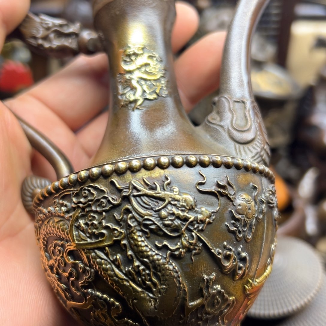 铜摆件欢迎欢迎你