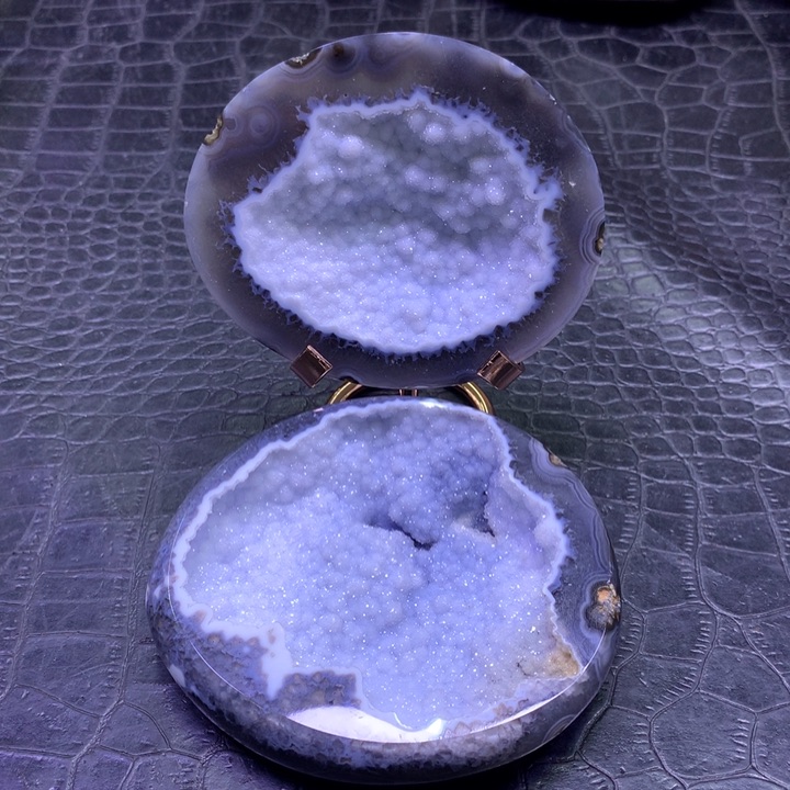 蓝软啵啵盆未镶嵌水晶