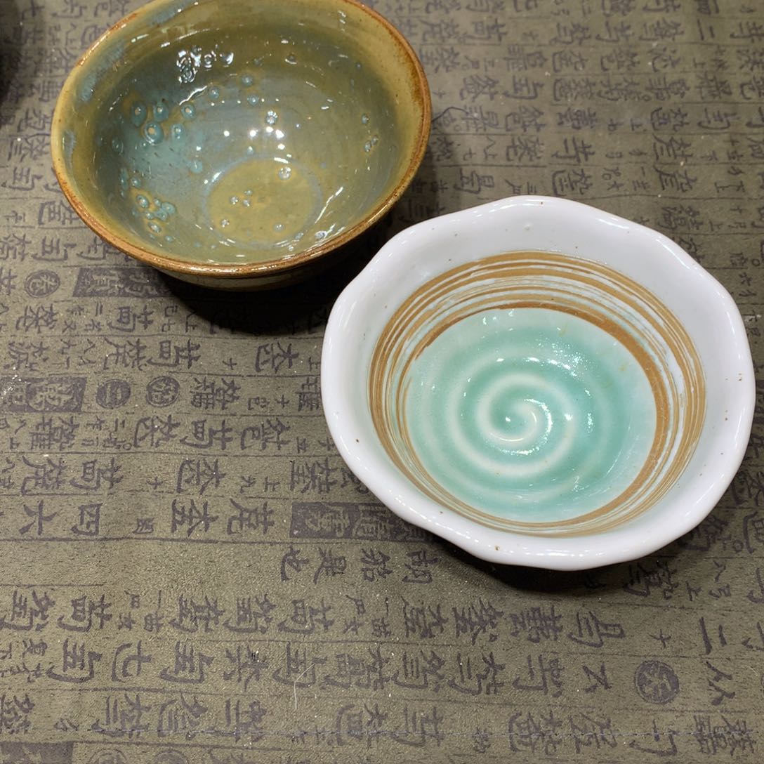 陶景德镇粗陶复古盘碗微瑕