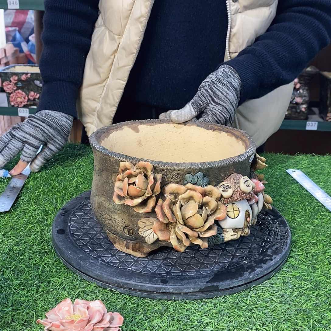 红陶青藤花器多肉花盆