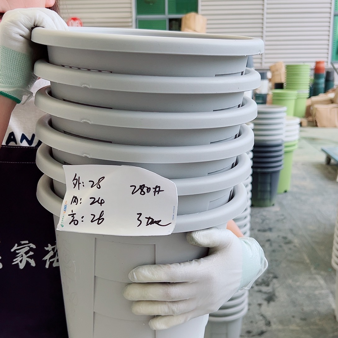 瑕疵玫瑰盆280#灰白6个无托