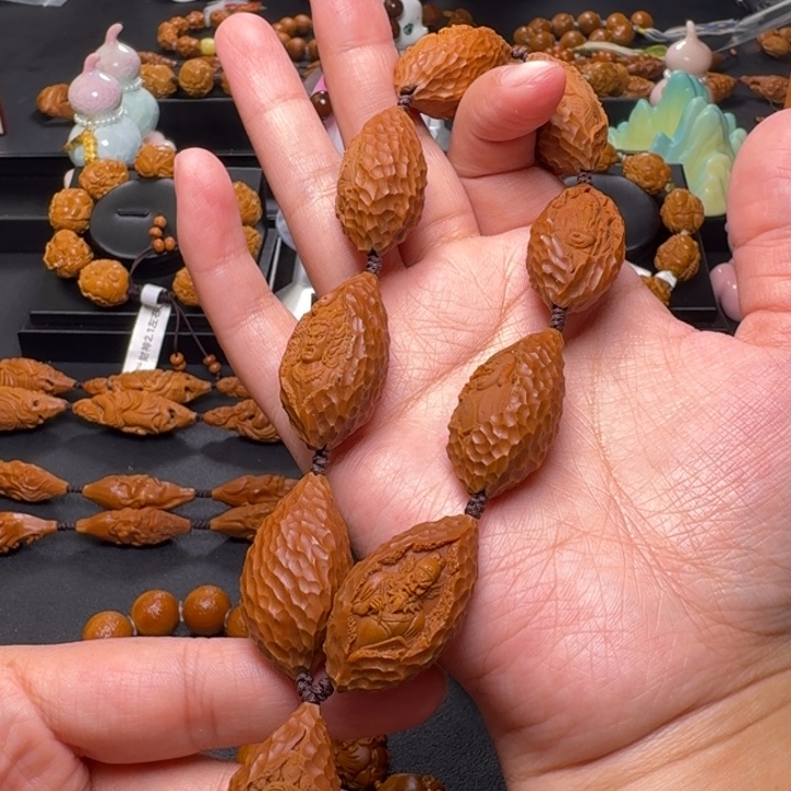 手串/手链橄榄核荔枝纹群仙汇10老料