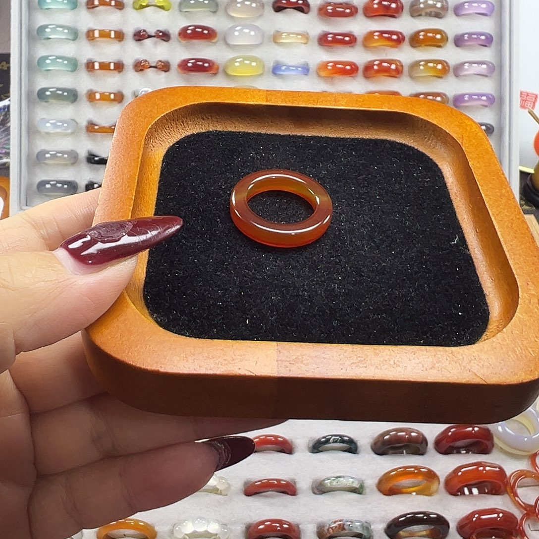 玛瑙/玉髓未镶嵌戒指B11不退换16.7港14