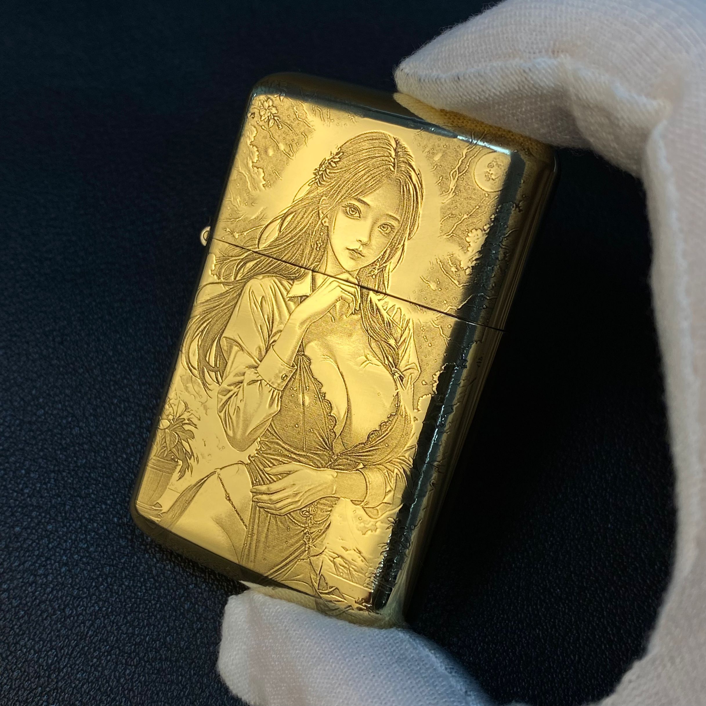 ZORRO【沐婉清歌】佐罗790原铜写实精雕美女系列煤油打火机三代密封