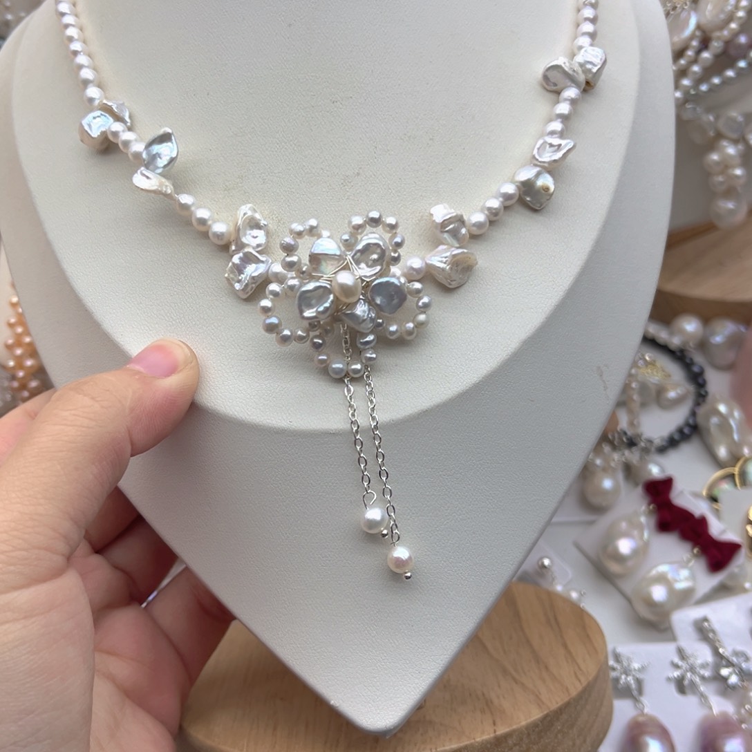 未镶嵌颈饰淡水珍珠