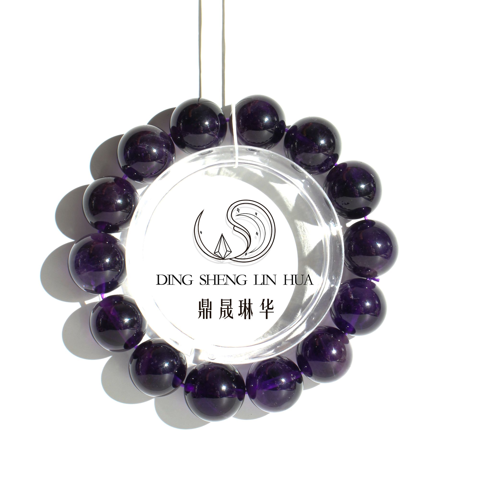 天然巴西紫水晶单圈水晶手串智慧石女款紫色手工