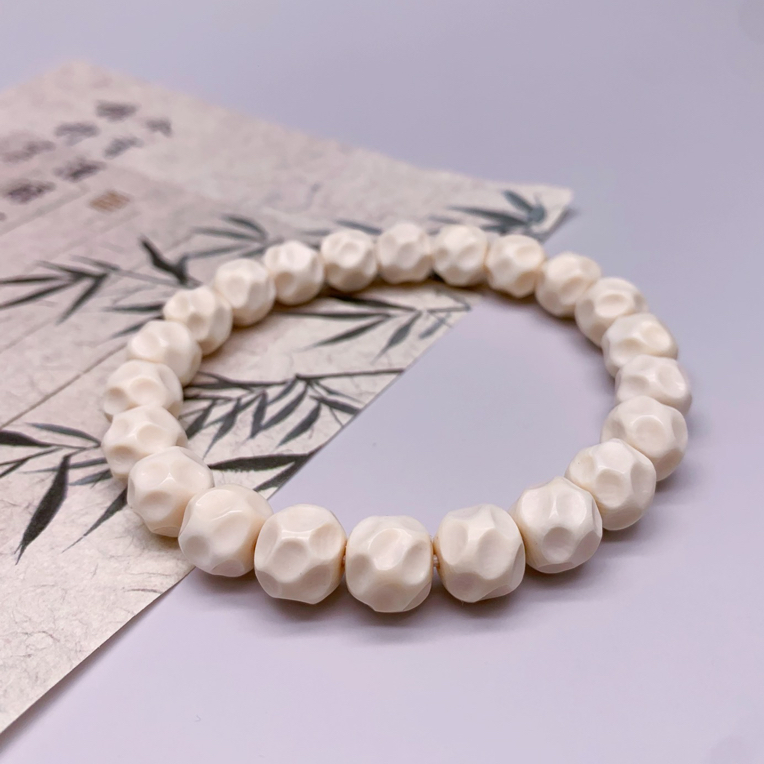 天然保真猛犸象牙卡10无相精品手串文玩手串配饰配件