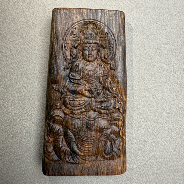 沉香棋楠沉香沉水雕刻牌23克33mm66mm