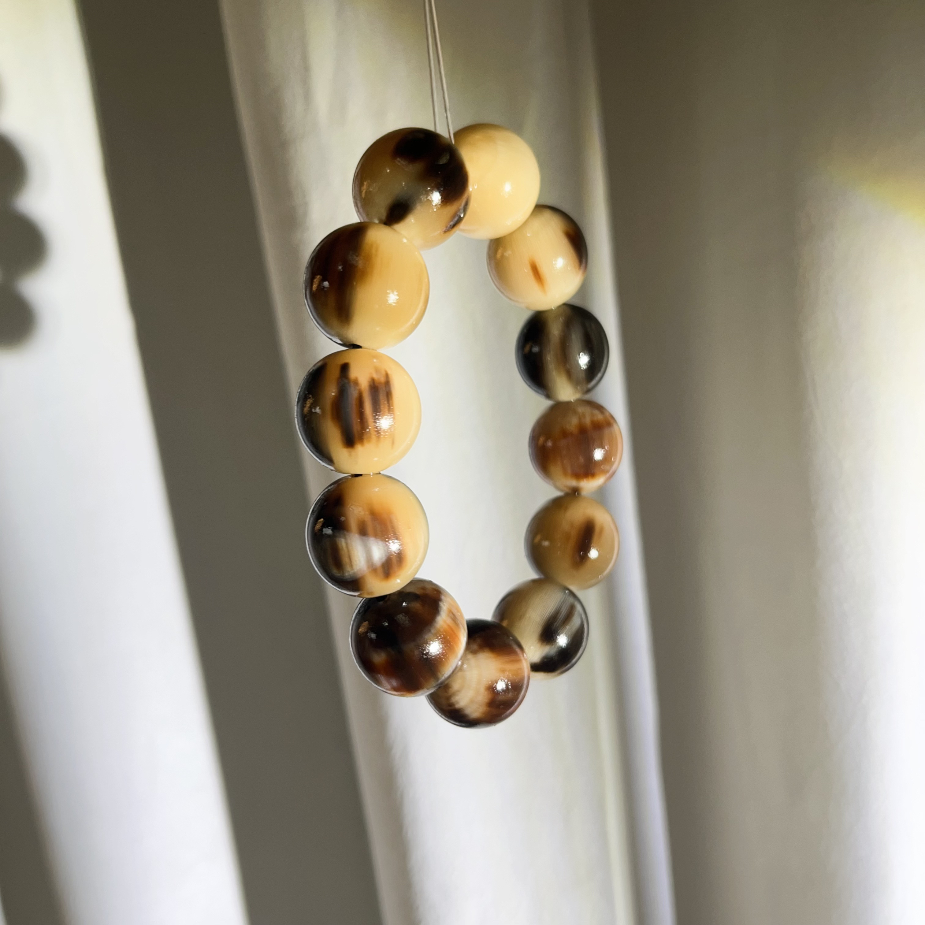 铜合金手链 【万花筒】*西藏牦牛角花色手串*多样性发其一