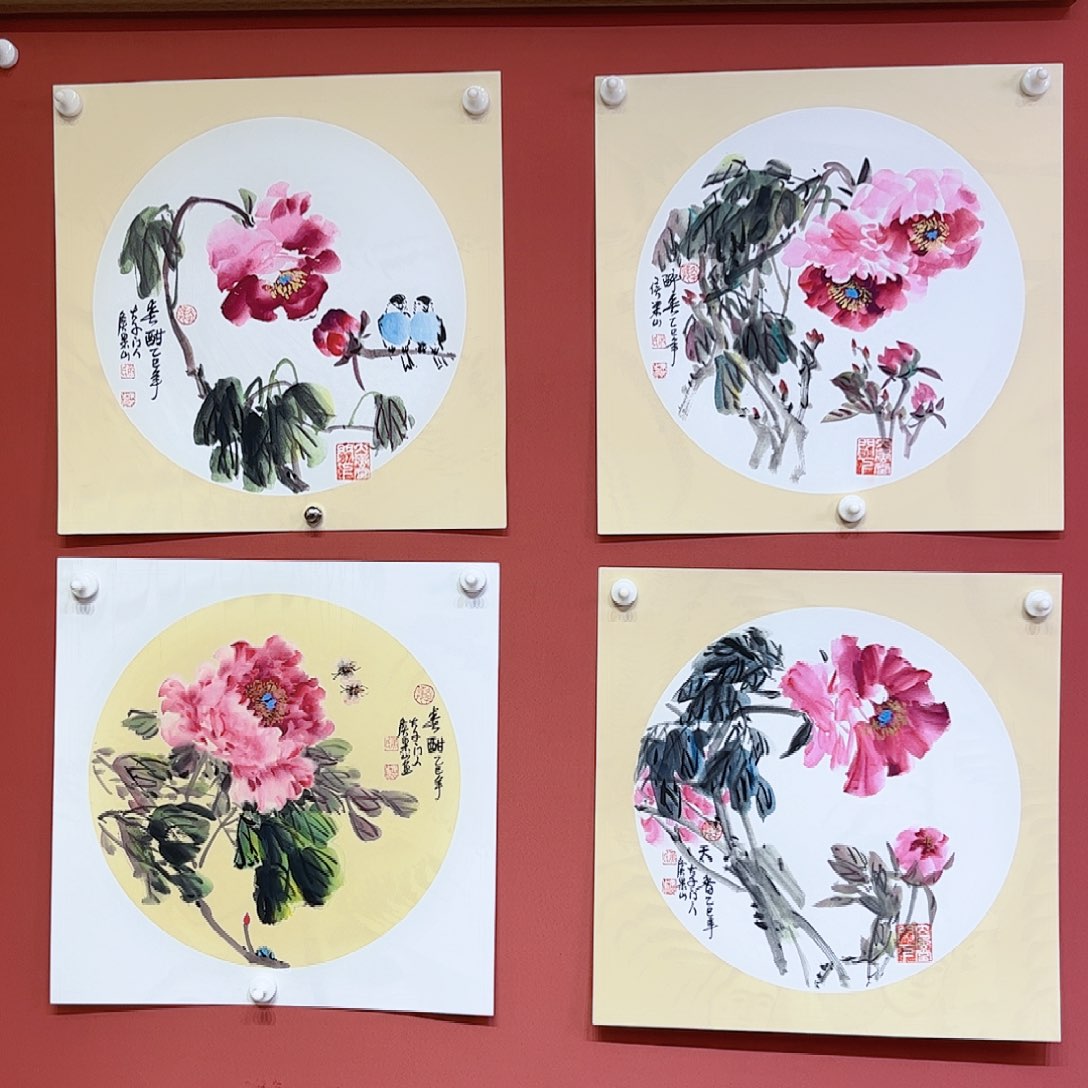 国画用****0侯果山老师亲笔手绘作品朵 