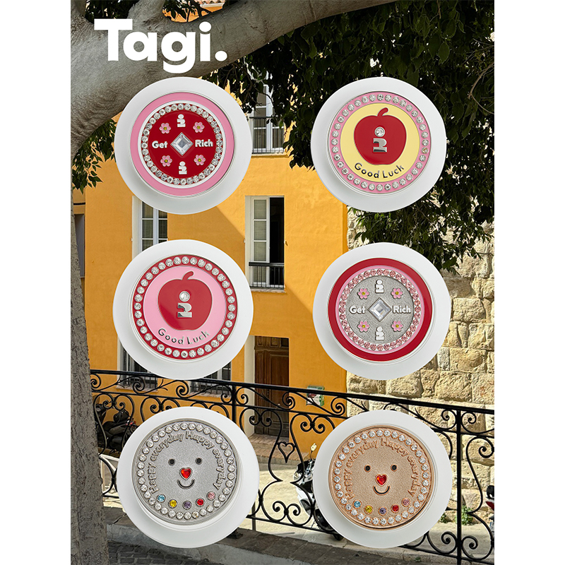 Tagi.《塔皮金币》磁吸支架手机壳开心苹安财运金币多色折叠创意
