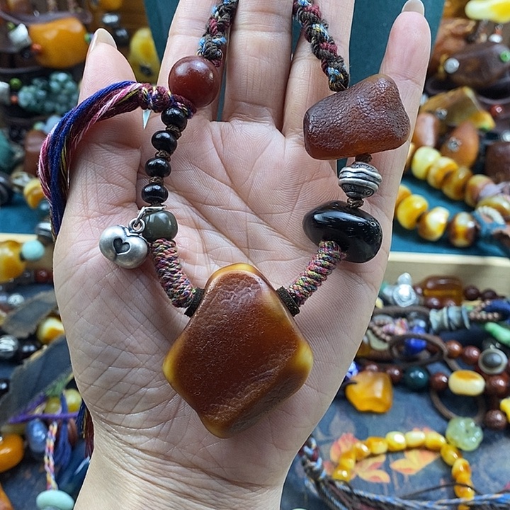 蜜蜡未镶嵌项链项链