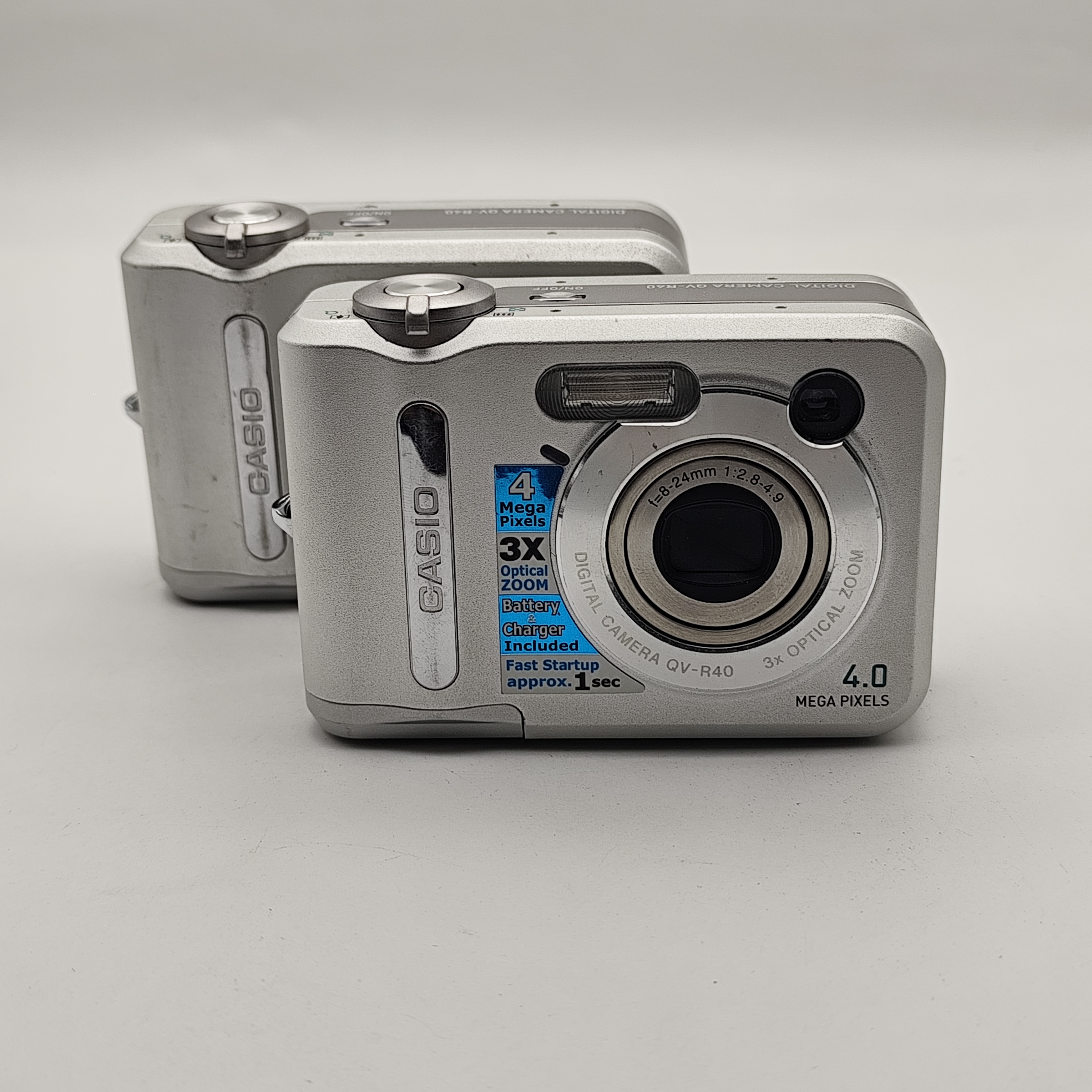 9新 Casio/卡西欧 冷白ccd相机卡西欧qvr40全好配件齐全CCD