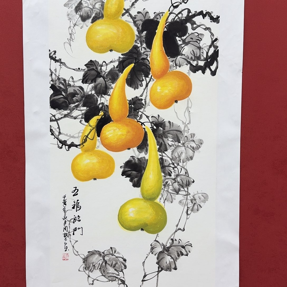 国画国画纯手绘作品欣赏三尺
