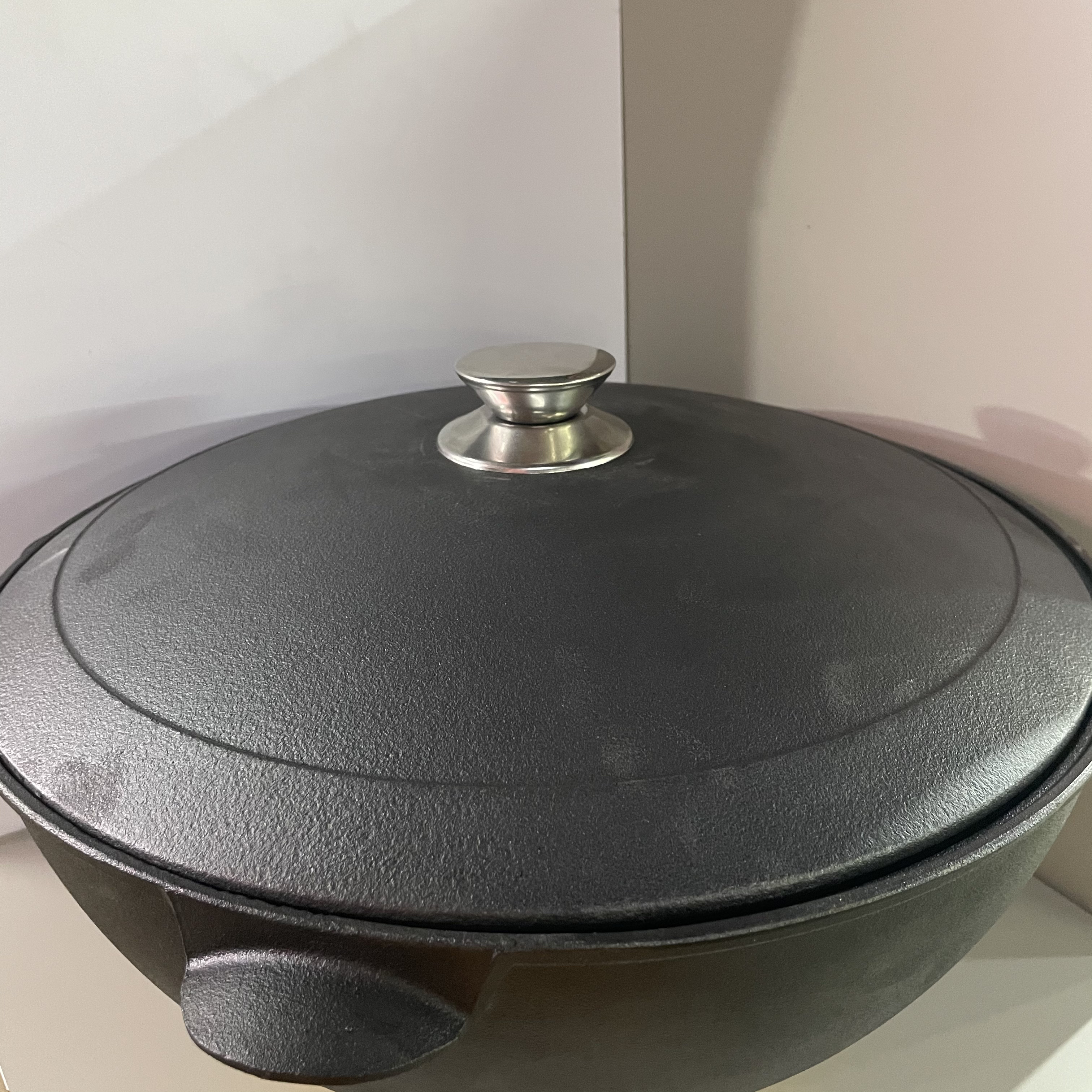 家用炒锅铸铁锅新疆抓饭锅带盖加厚无涂层老式圆底小锅正宗生铁锅