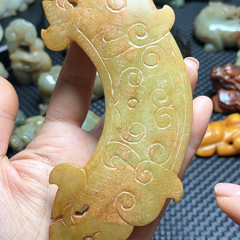 白玉菩提吊坠摆件