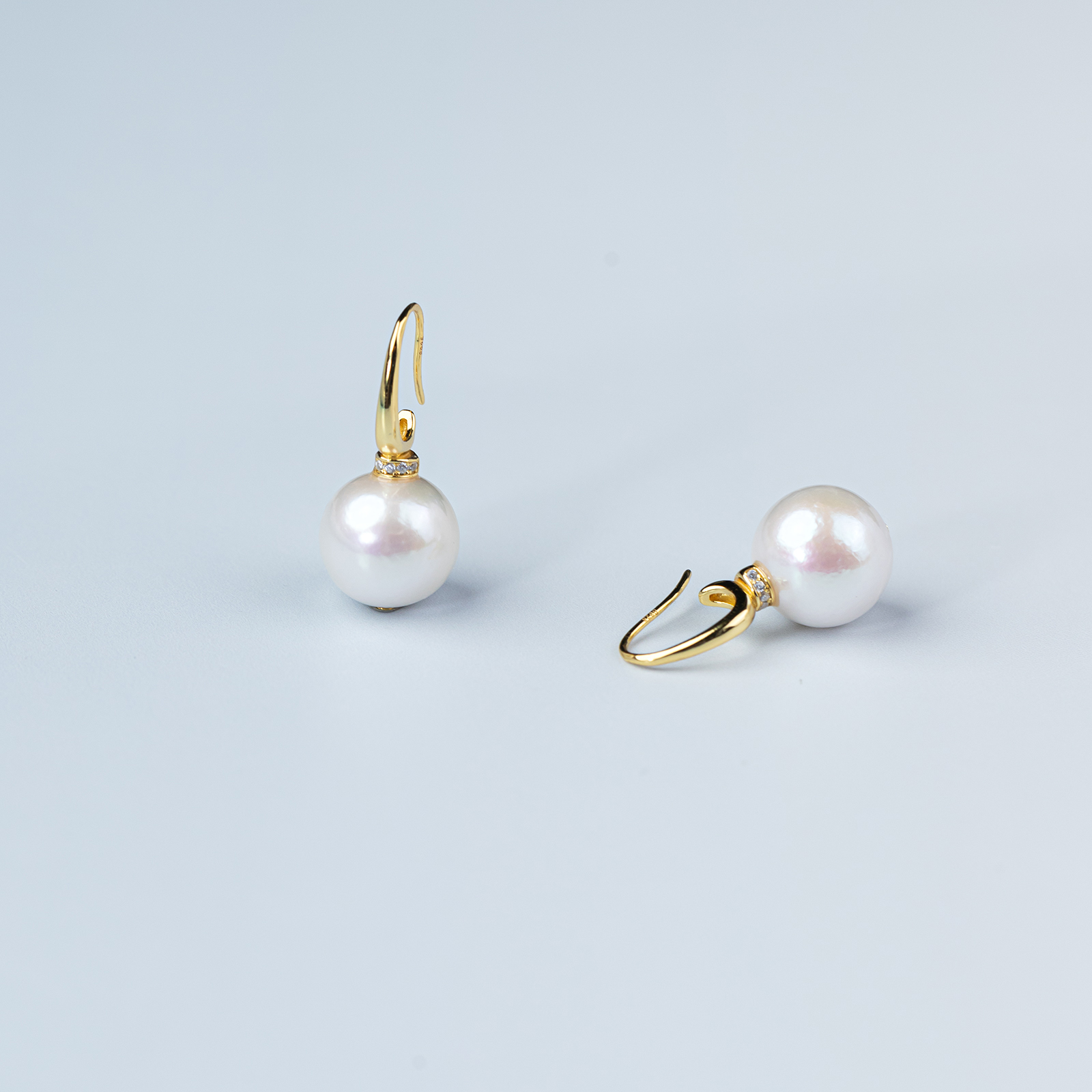 【凌云专属】S925银纯天然淡水珍珠耳饰12-13mm 大点位耳钩气质百搭