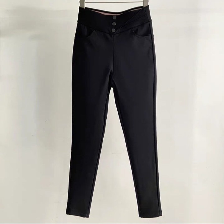 棉花糖高腰显瘦百搭加厚保暖小黑裤