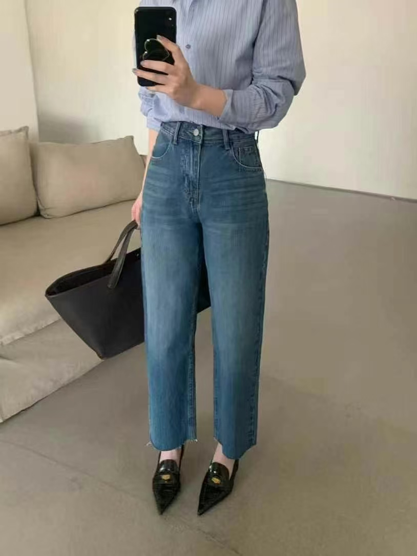 春款新品韩版女士牛仔裤显瘦百搭