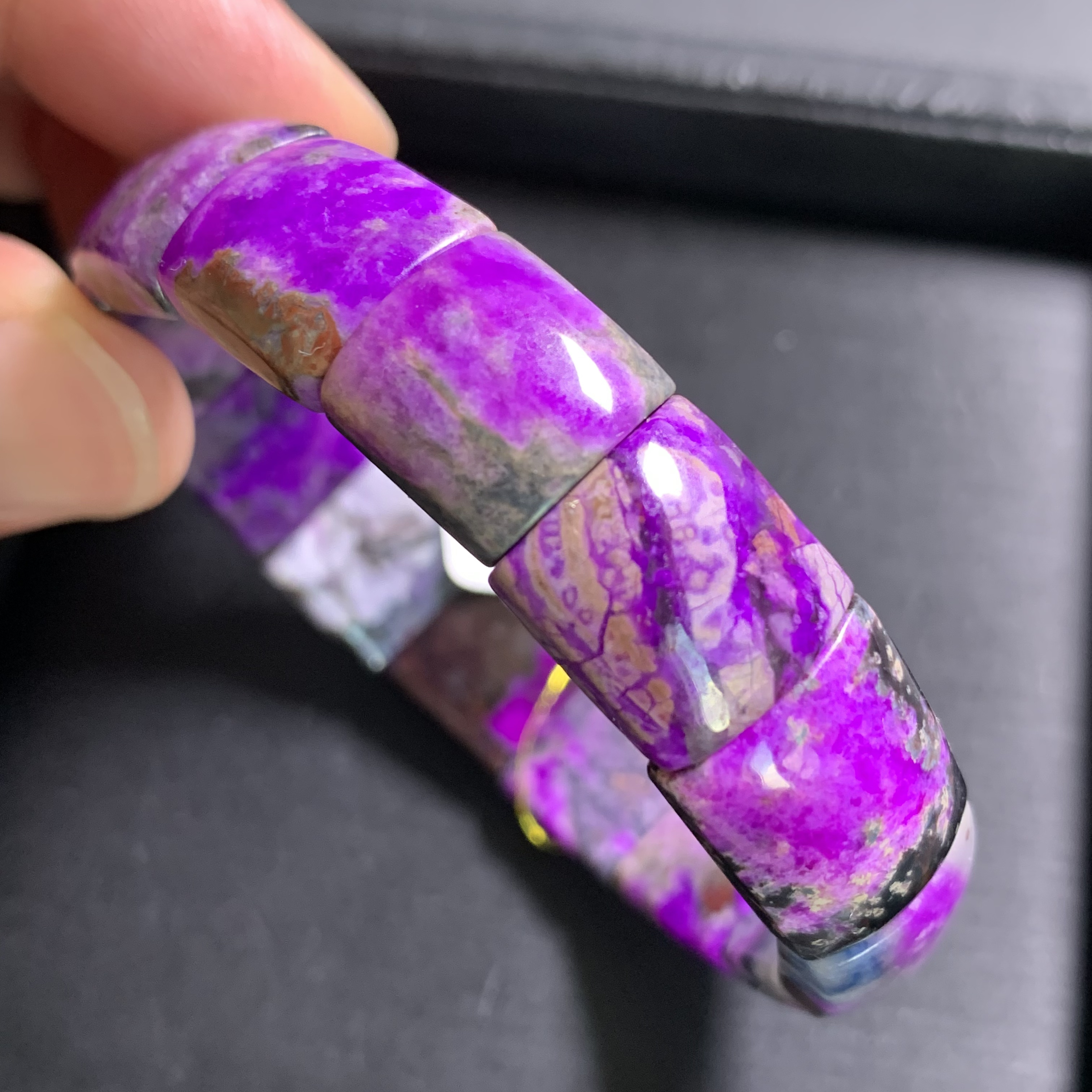 天然老料舒俱来手排 重37.28克 13*6.5mm 樱花料