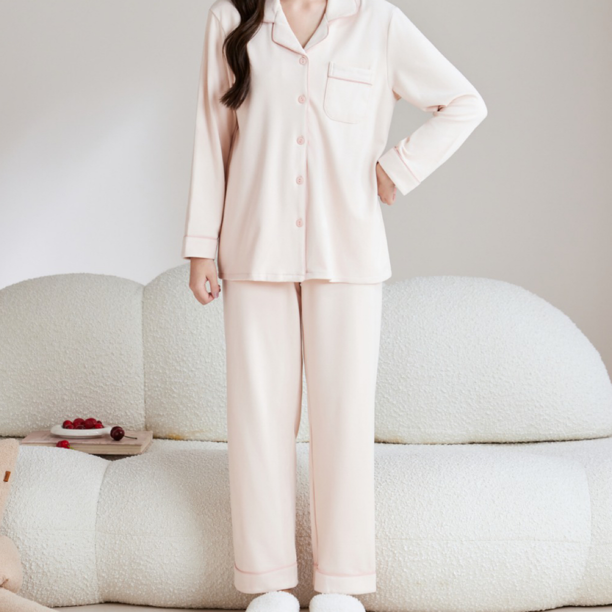 肉肉新款加绒加厚巨软保暖睡衣套装