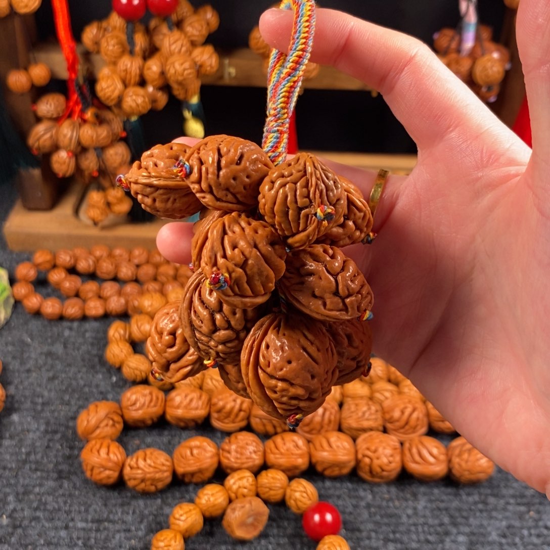 吊坠桃核5链接桃枭手串