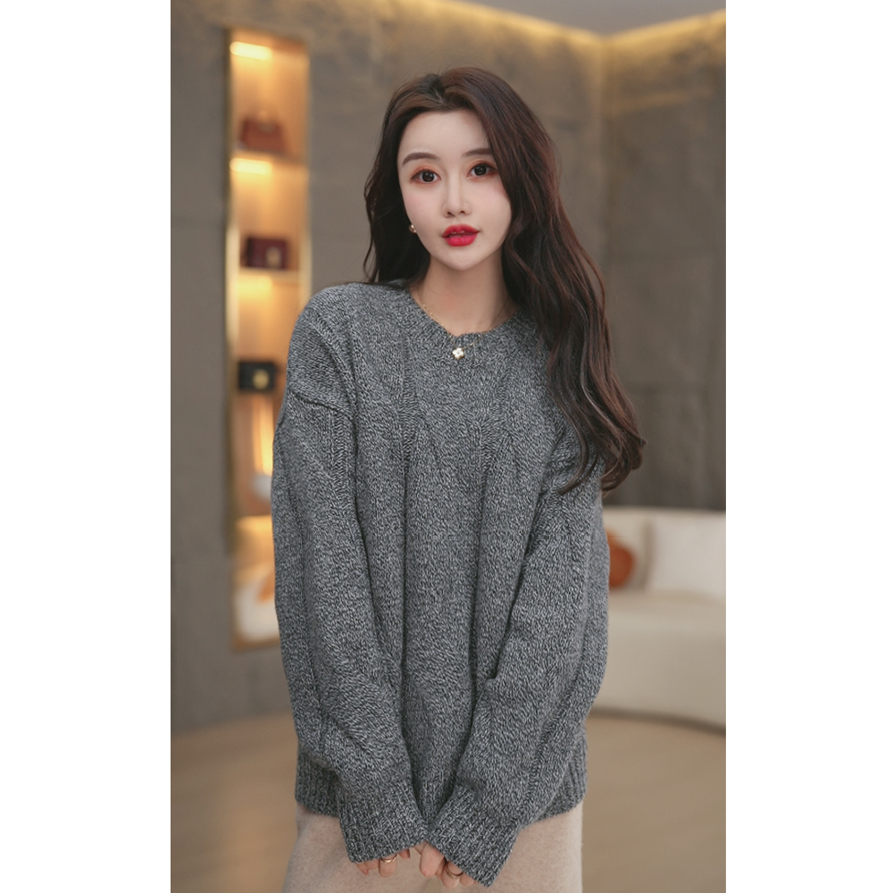 【梅姐专属】羊毛衫厚款上衣百搭女士休闲秋冬YM-QHCR-AB01