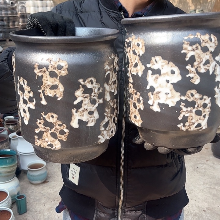 红陶侘寂风两个口径20高度23.5