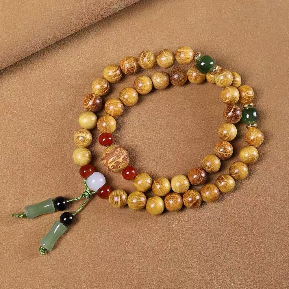 黄金檀8mm双拳竹节手串文玩Z-148