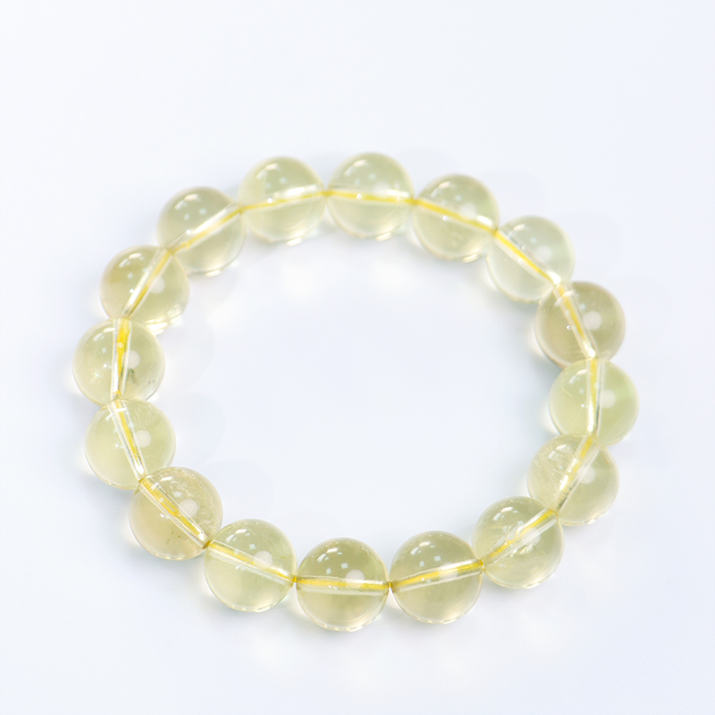 【中晶严选】14m纯天然全净体黄水晶手串男女通戴柠檬黄富贵手串