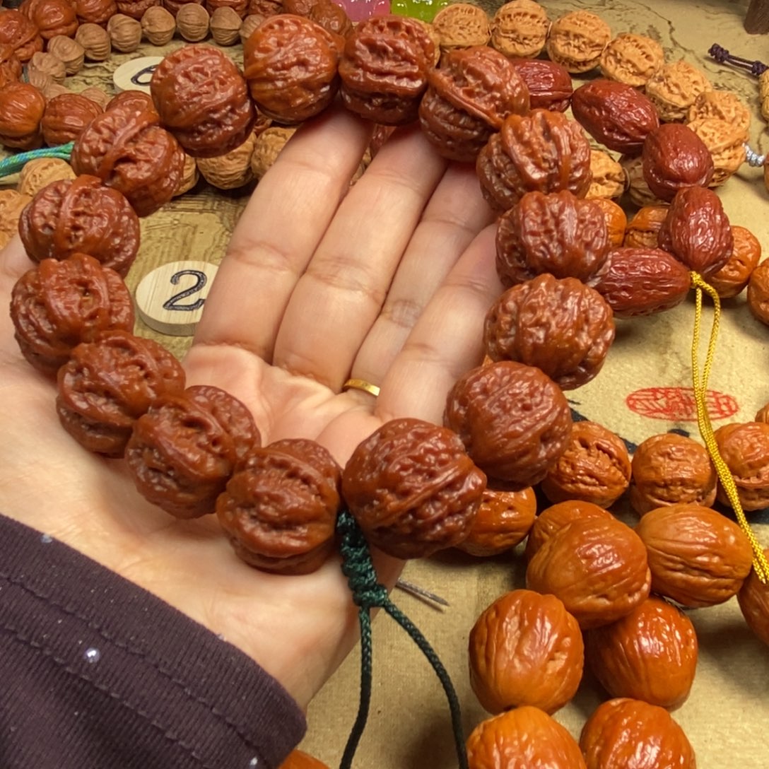 桃***幺吊坠文玩核桃京八棱手串文玩核桃