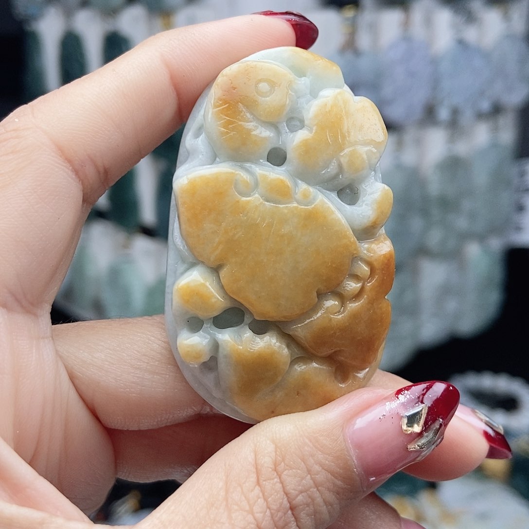 翡翠颈饰14K金镶嵌翡翠