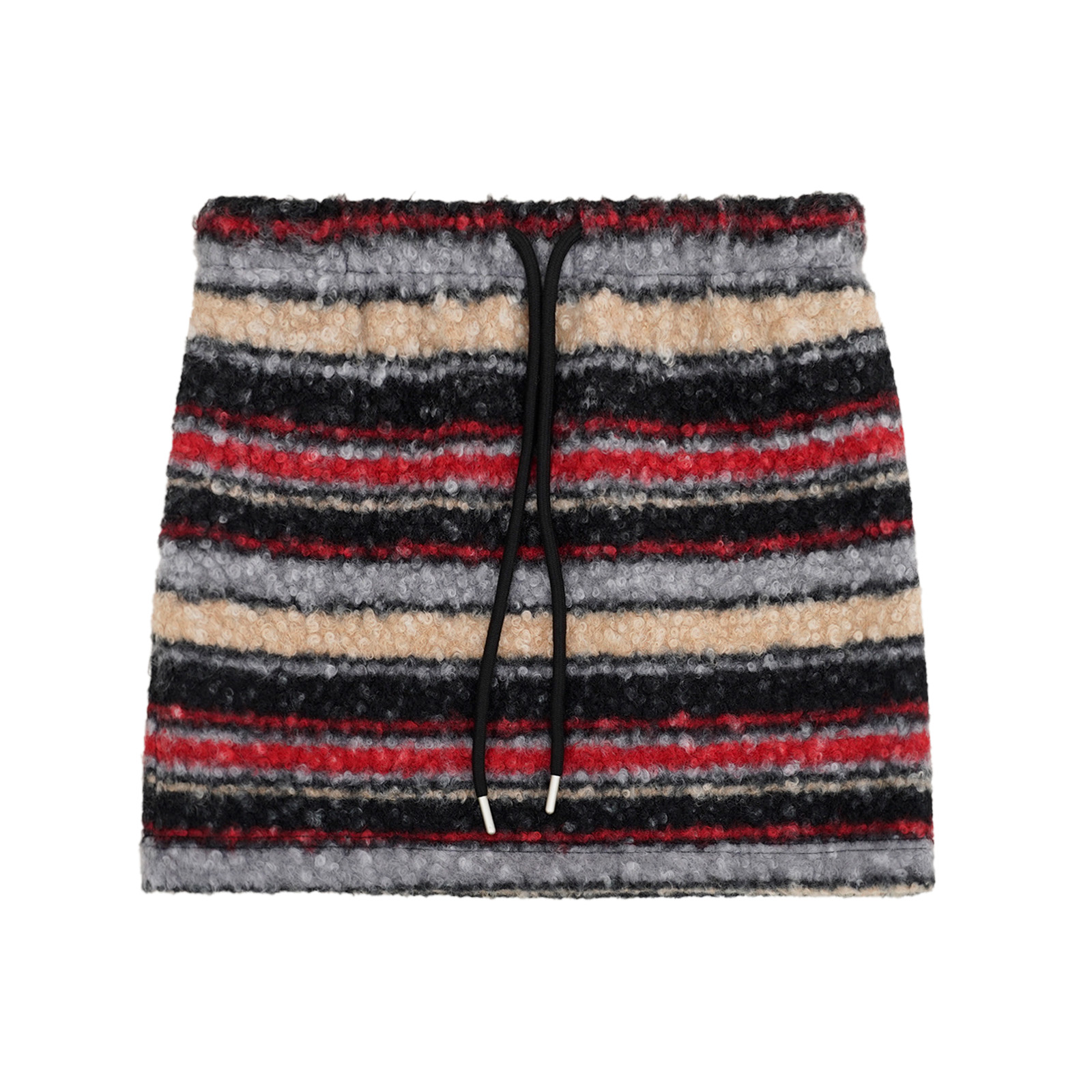 GGAHOLIDAY时尚休闲宽松条纹复古毛绒短裙-161102