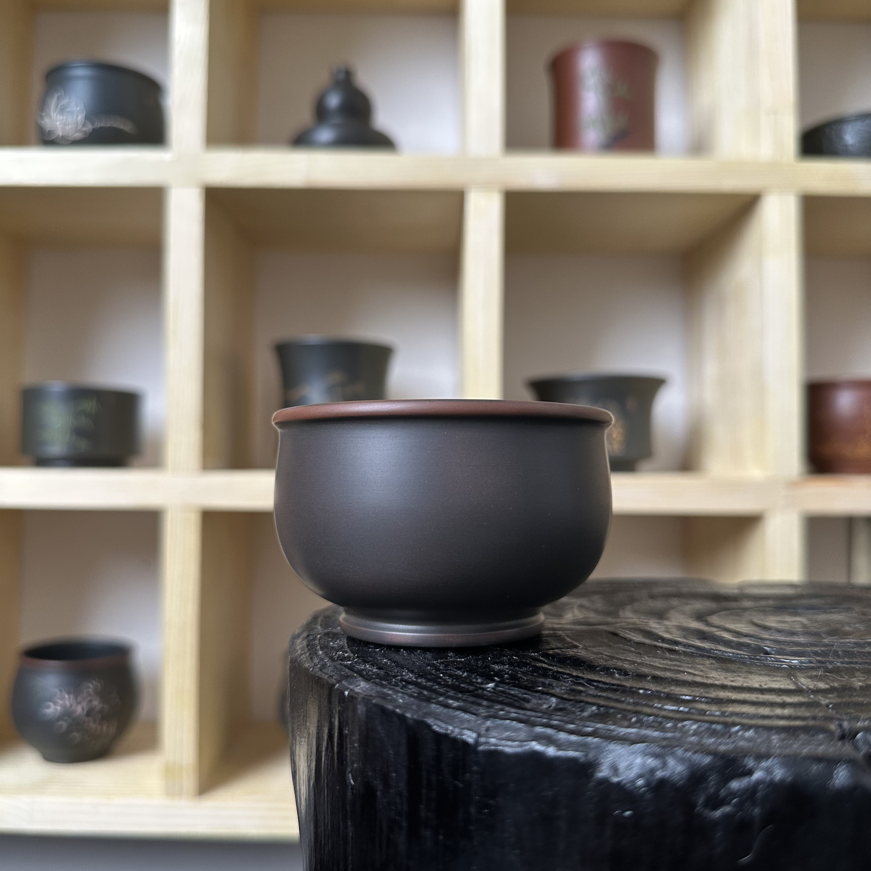 原矿手工坭兴陶品茗杯可用于喝茶135毫升