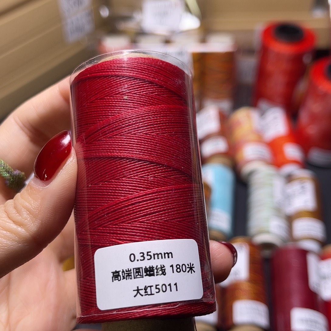0.35高强圆蜡大红色180米