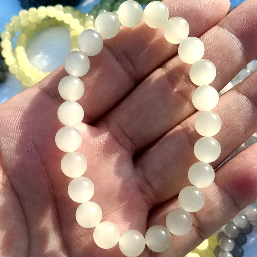 （）未镶嵌高冰白水圆珠卡8mm