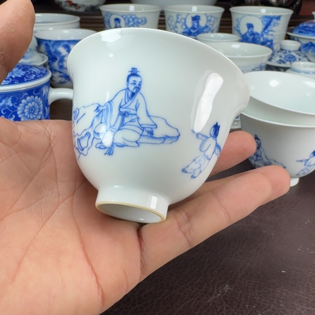 瓷片当代景德镇陶瓷手绘茶具