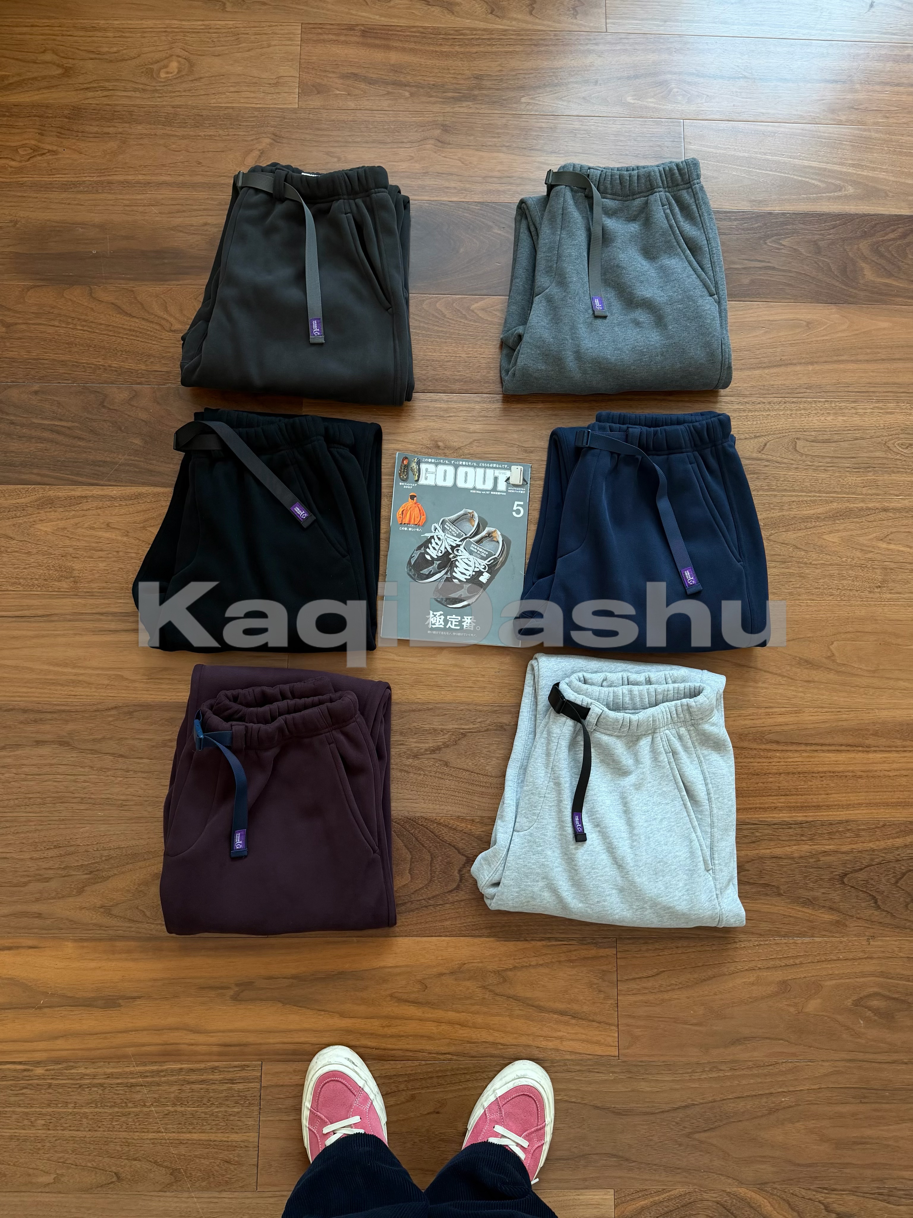 【紫标/加绒卫裤】男女430g宽松版日系重磅卫裤纯色宽松运动24-5208