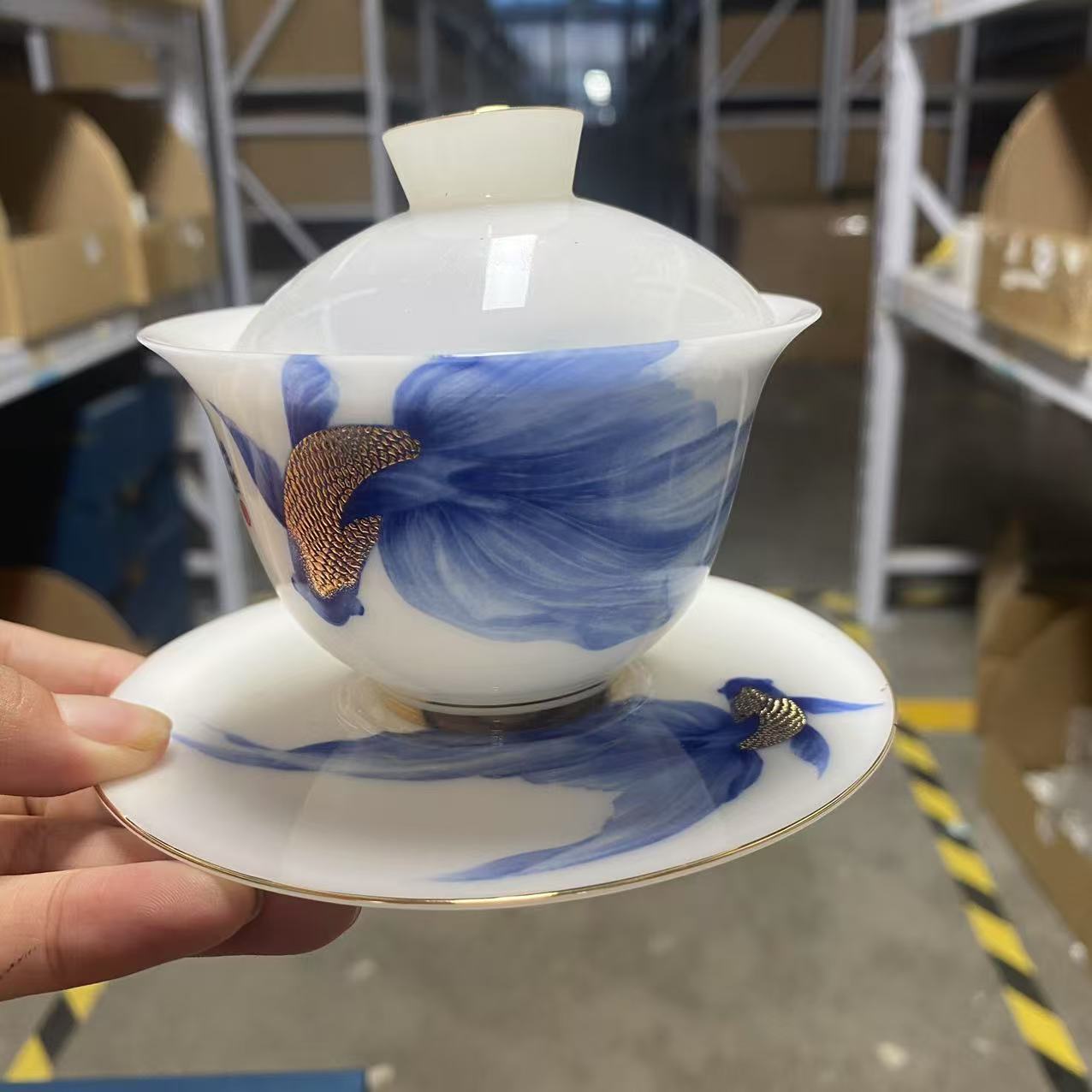 冰晶玉悠福盖碗单品（悠然自得）幻青CC1509