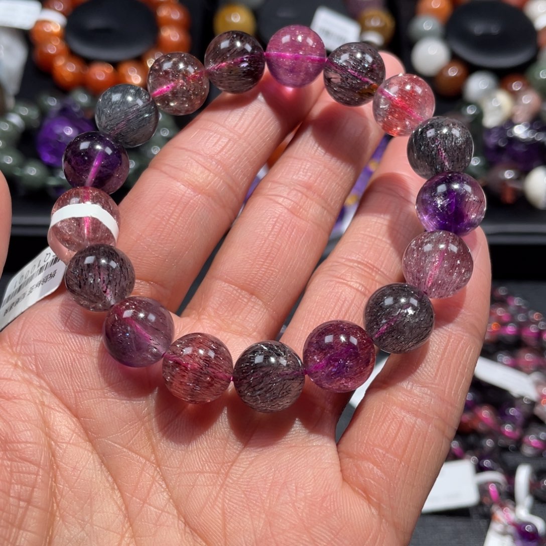 水晶手链未镶嵌超七手链12mm左右