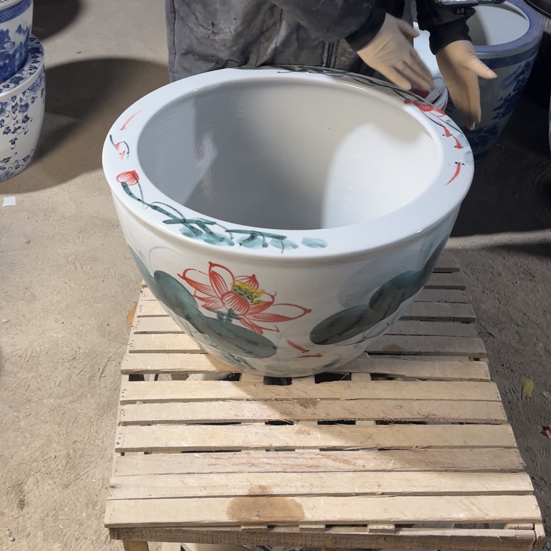 瓷片平口红荷花528888