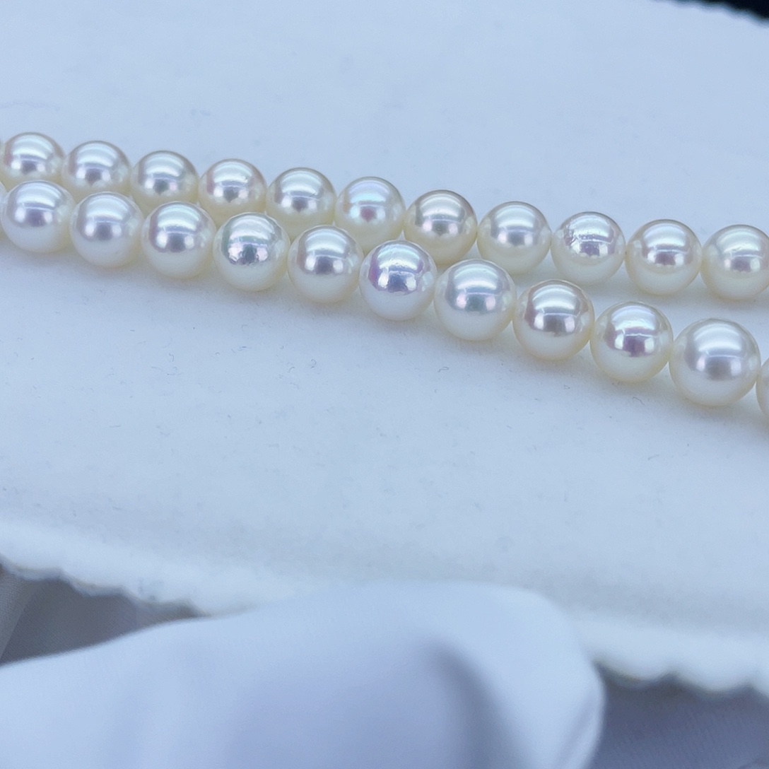 海水珍珠项链银S925镶嵌7.0一7.5