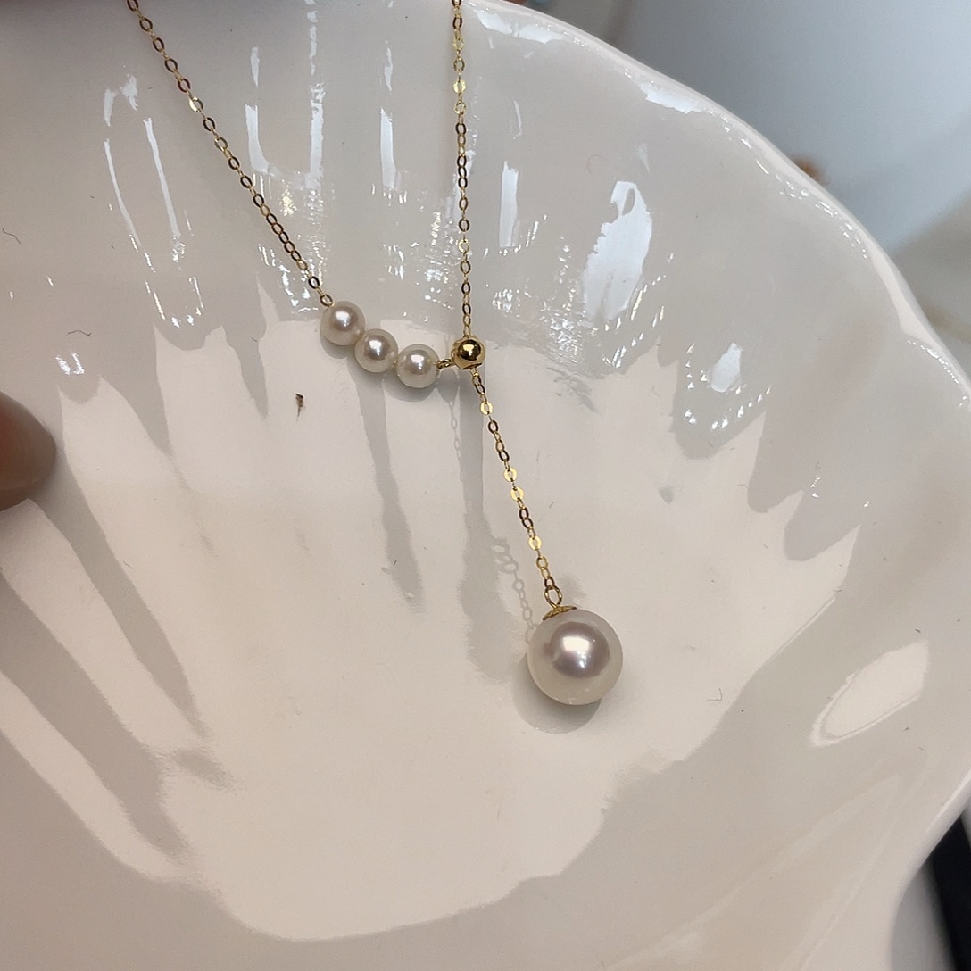 海水珍珠18K金镶嵌项链