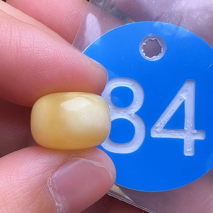 未镶嵌蜜蜡裸石花粉13.8m m