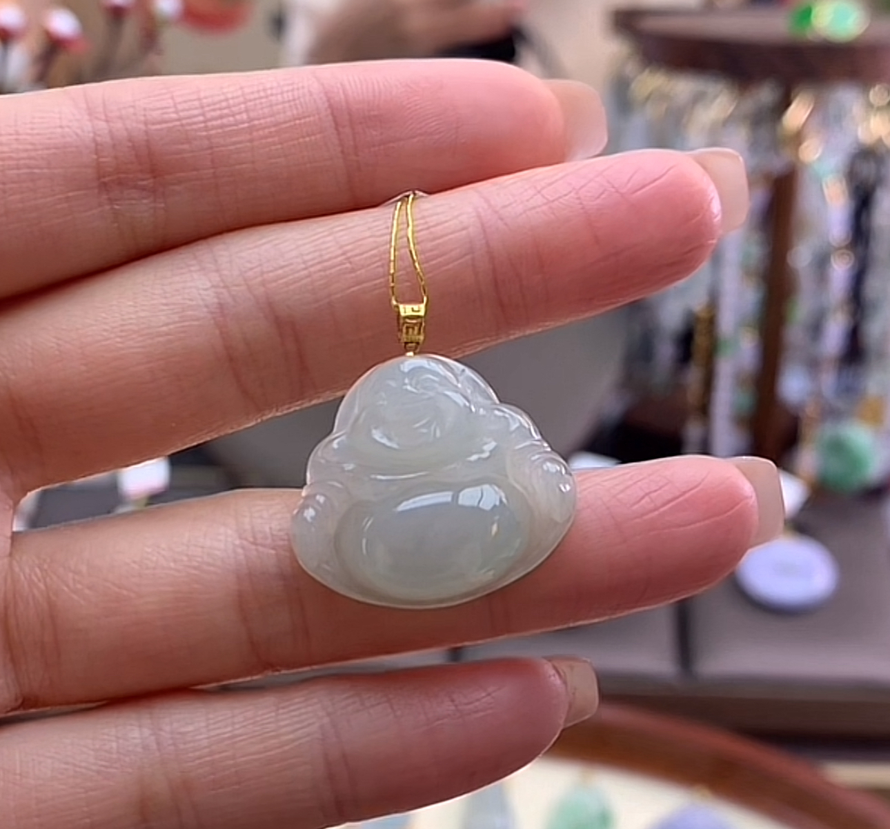 天然a货翡翠吊坠