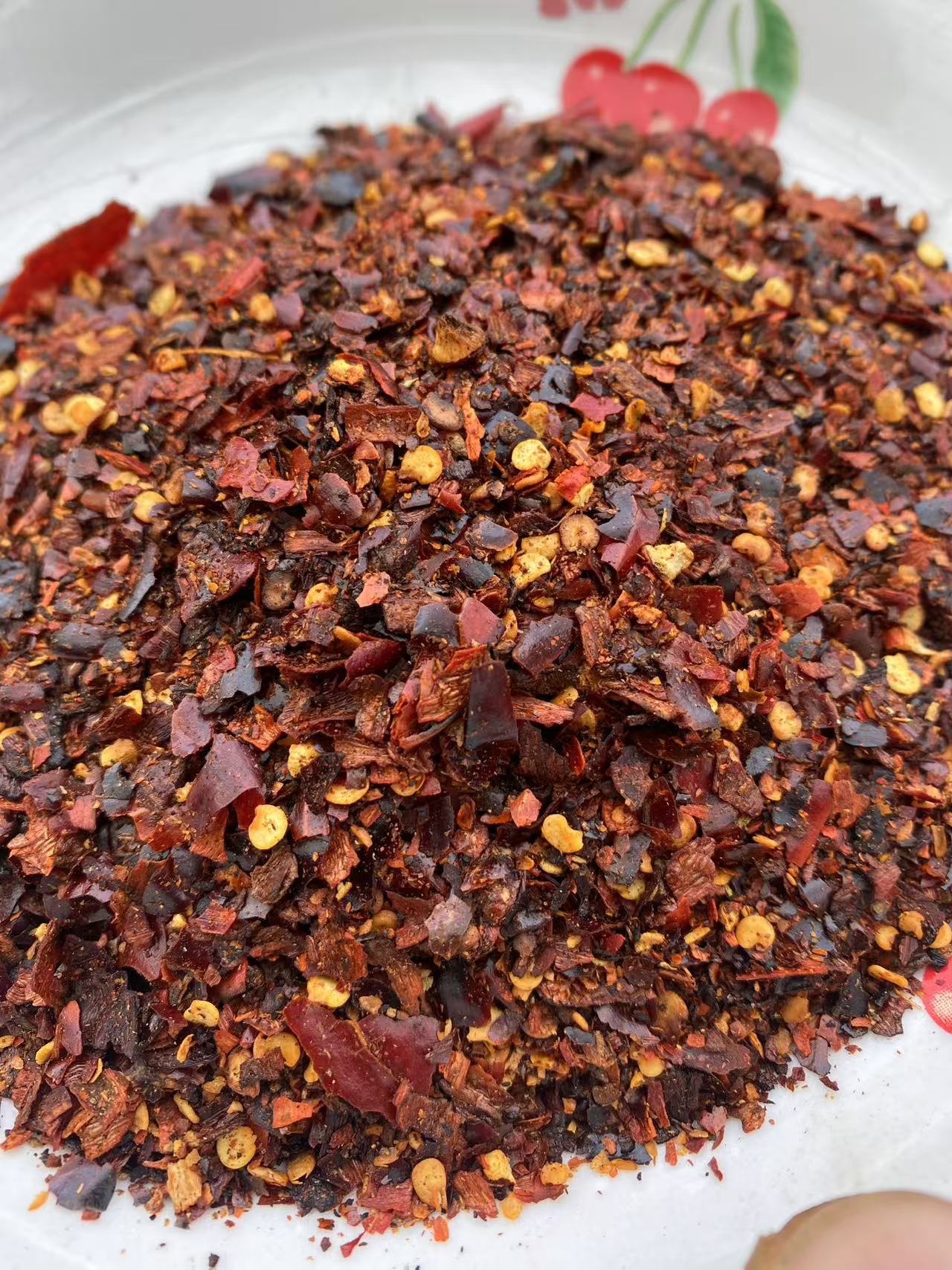 贵州大山农家自种的花椒辣椒混合增香腌腊肉烤肉灌肠蘸水干碟油泼