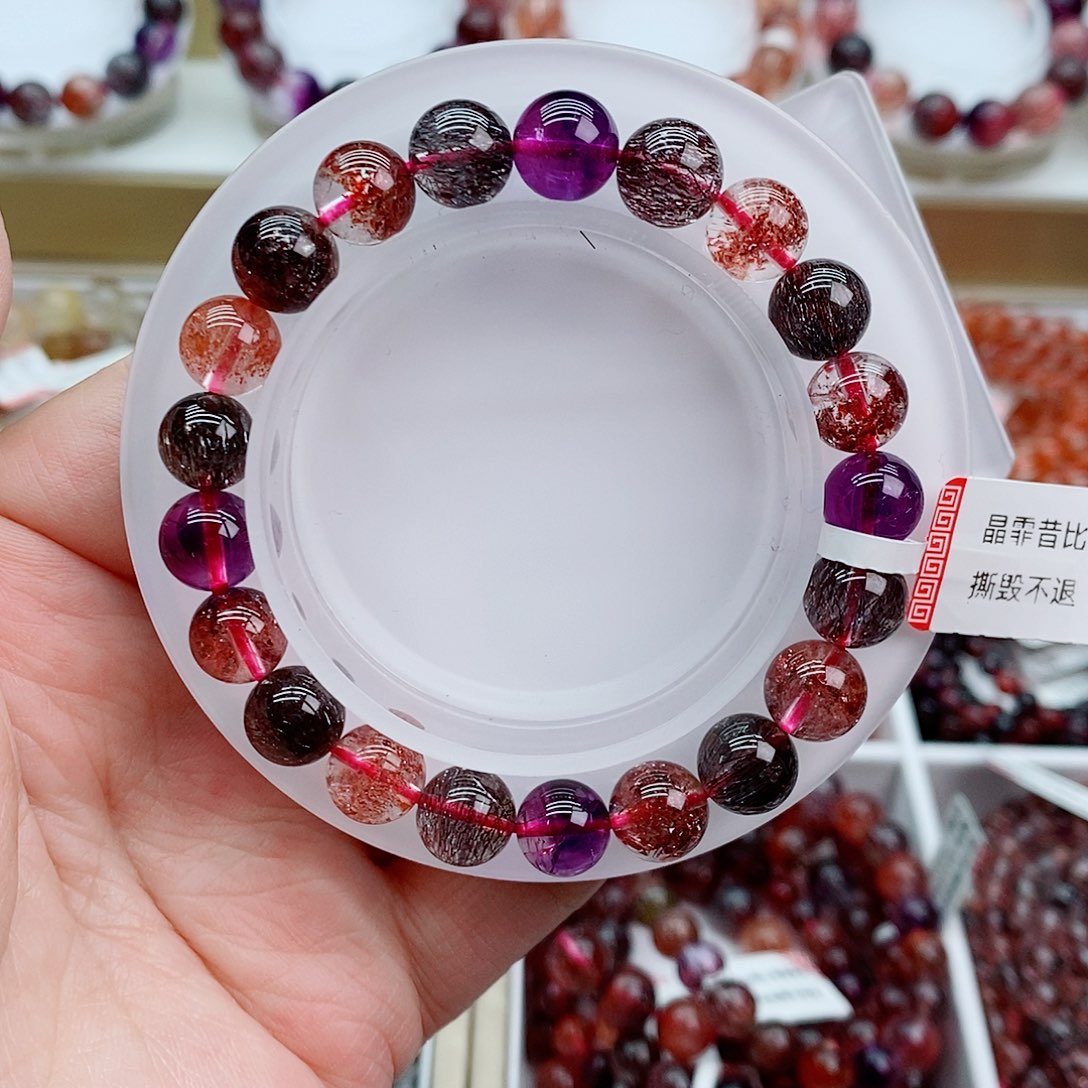 未镶嵌手链水晶黑加仑