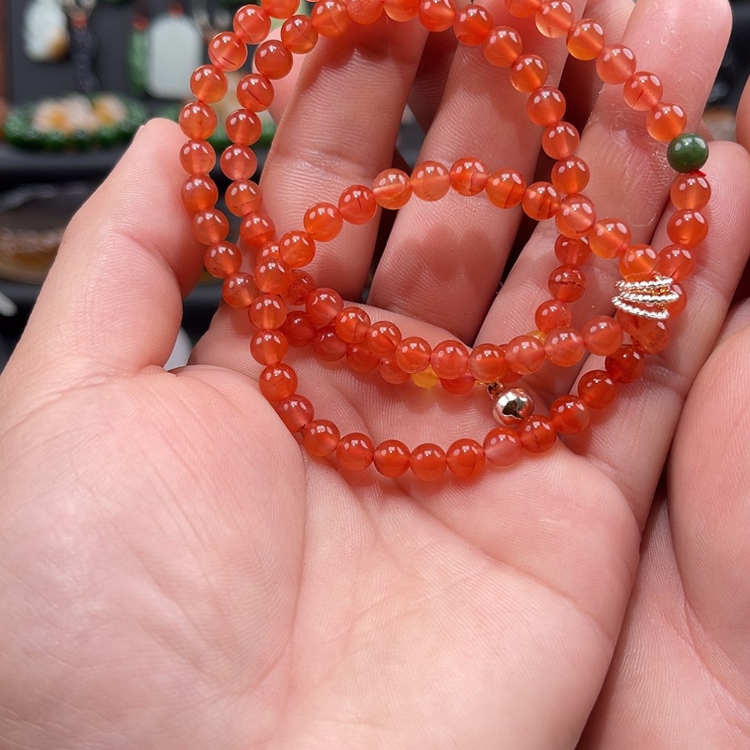 南红玛瑙未镶嵌手链